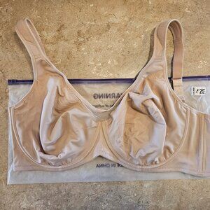 SheCurve 2 Pack Bras 42E Full Coverage Minimizer Underwire Nude NEW